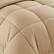 Left. Sweet Home Collection - All Season Reversible Bed-in-A-Bag Solid Color Comforter & Sheet Set, King - Taupe.