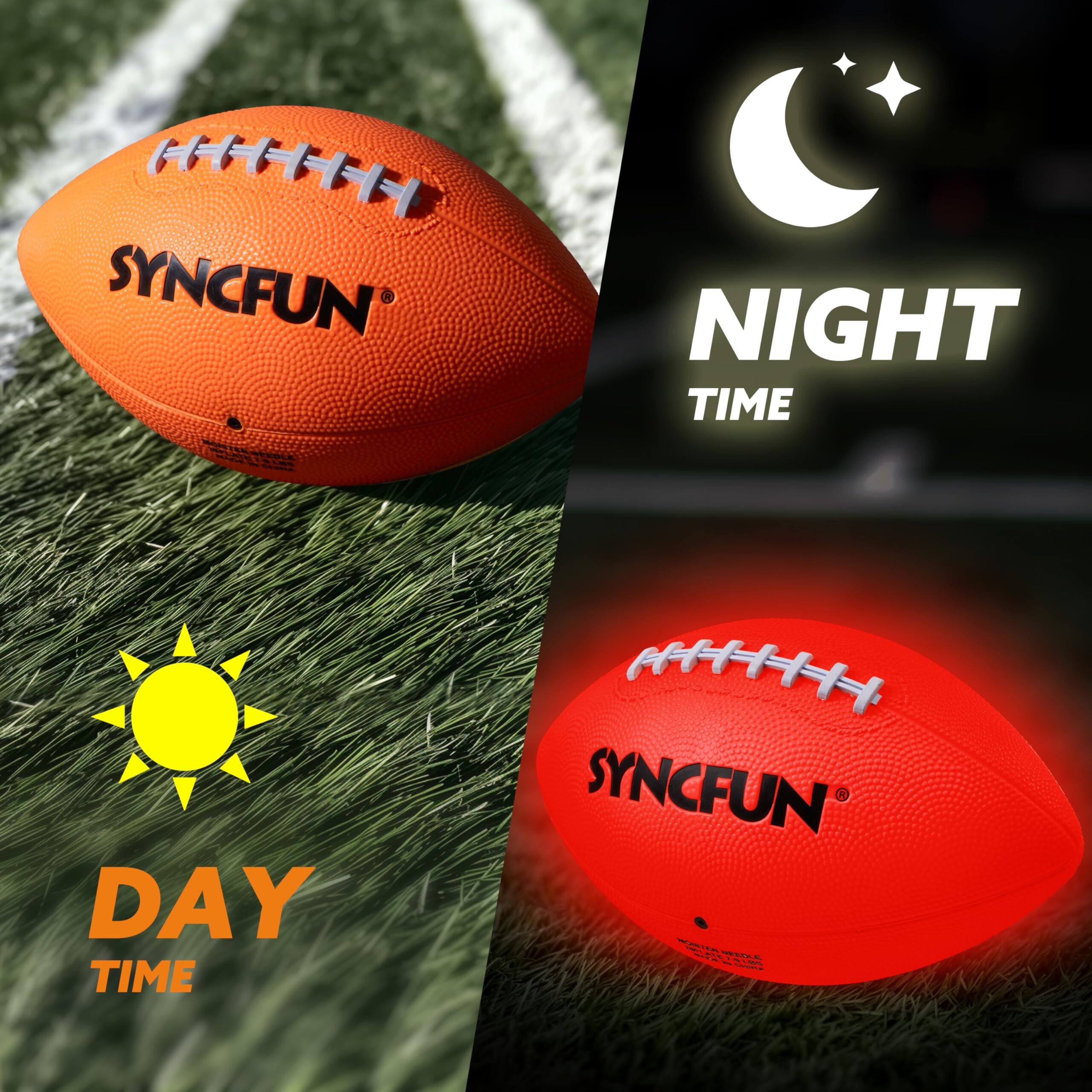 Joyfy - Light Up Football for Night Play, Glow in the Dark LED Ball with Pump & Batteries for Outdoor Sports Gift price history on PriceWatchPro