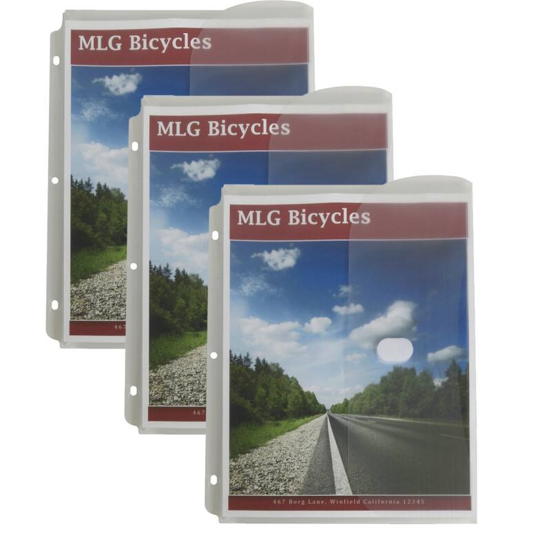 C-line - Binder Pocket, Side Loading, Clear, 5 Per Pack, 3 Packs