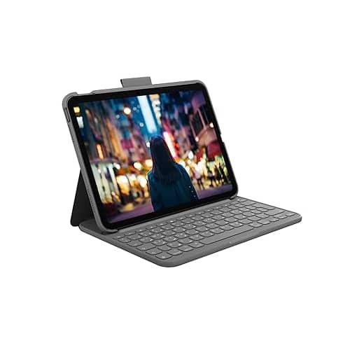 Logitech - SLIM FOLIO Case With integrated BlueTooth keyboard for ipad - Black