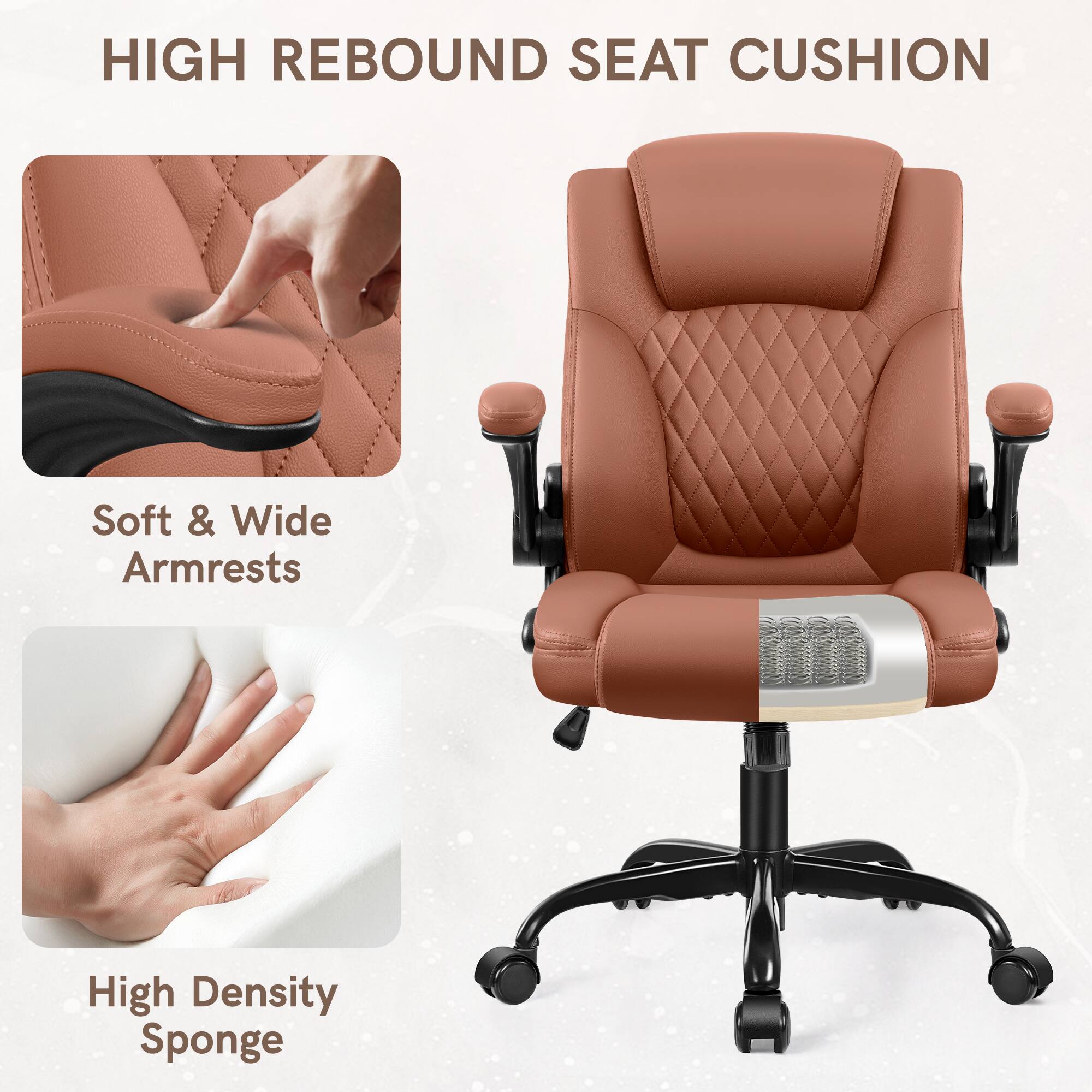 HIGH REBOUND SEAT CUSHION: High Density Sponge