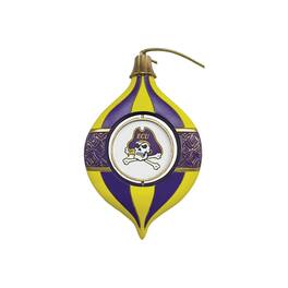 Santa's Workshop - ECU Pirates Two-Piece 5.5" Spinning Bulb Ornament Set - Purple