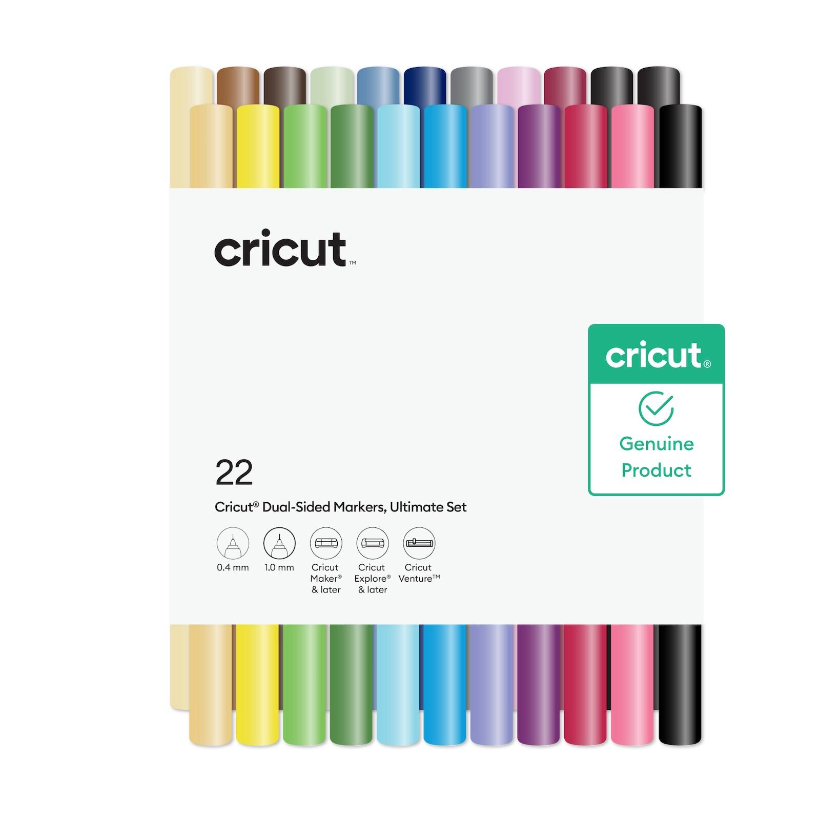 cricut - cricut 22 Cricut Dual-Sided Markers, Ultimate Set Genuine Product 0.4 mm 1.0 mm Cricut Maker Explore Venture & later