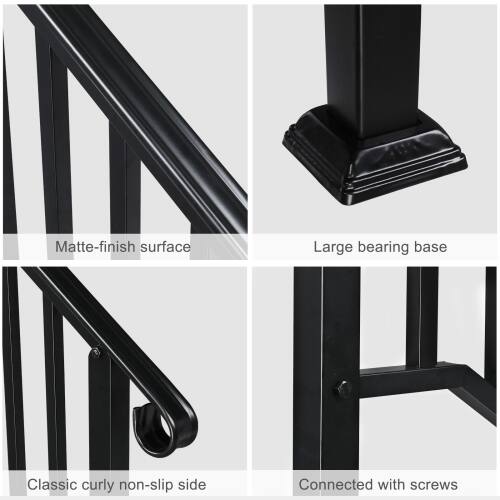 Matte-finish surface  
Large bearing base  
Classic curly non-slip side  
Connected with screws