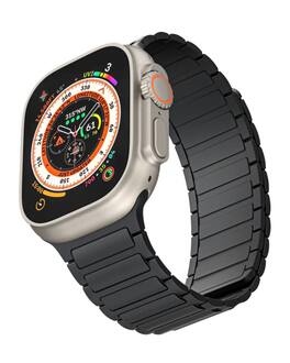 WITHit - Universal Magnetic Silicone Band – Compatible with 42mm Smartwatches - Black