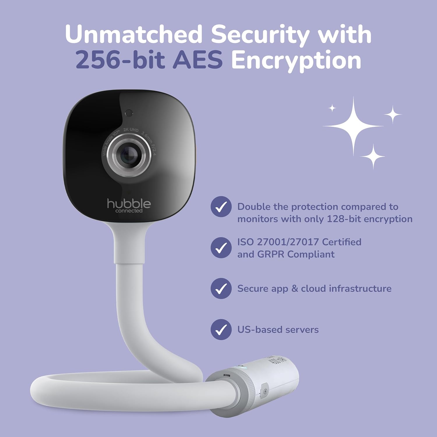 Unmatched Security with 256-bit AES Encryption

- Double the protection compared to monitors with only 128-bit encryption
- ISO 27001/27017 Certified and GRPR Compliant
- Secure app & cloud infrastructure
- US-based servers