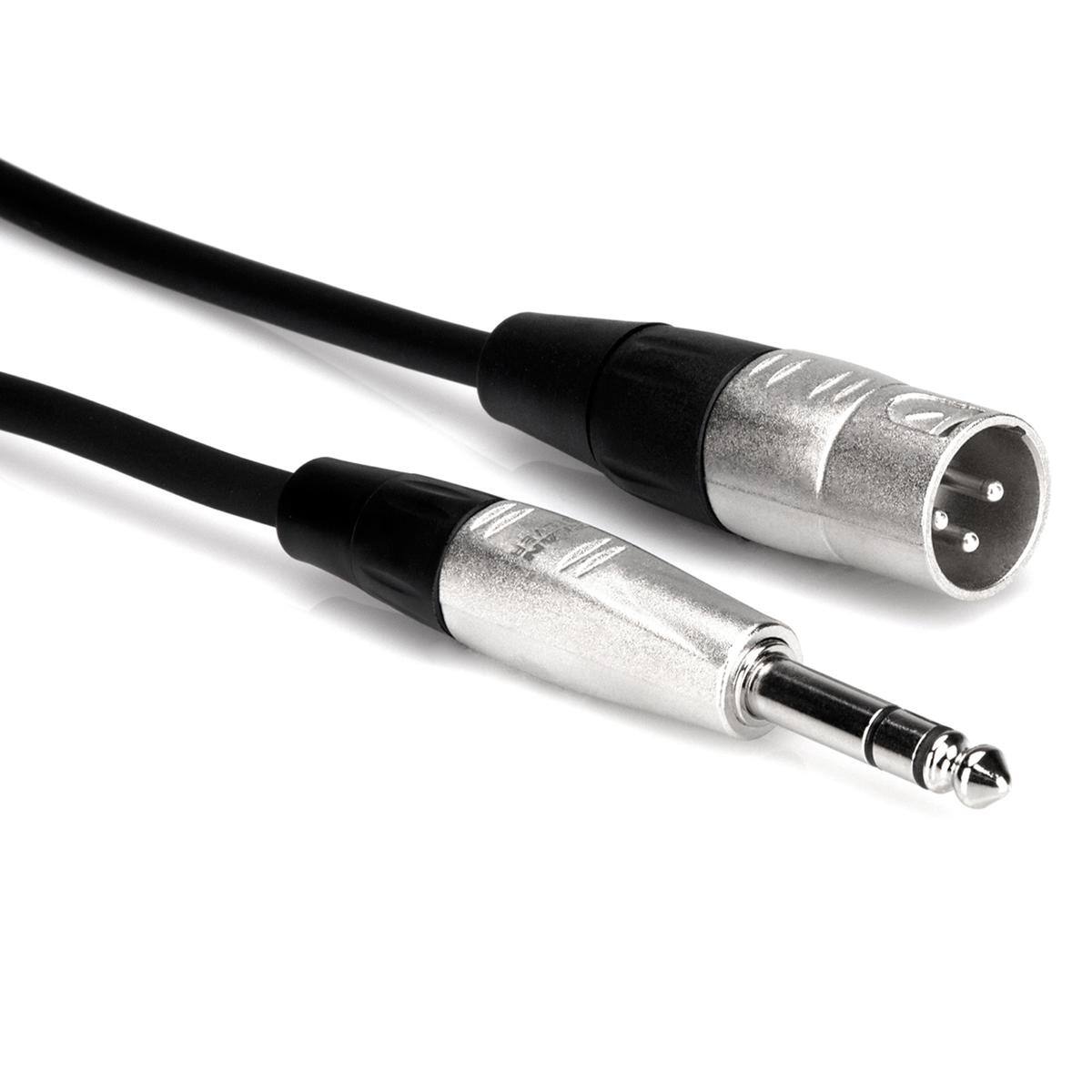 Alt View 1. Hosa Technology - Hosa Technology Balanced 1/4" TRS Male to 3-Pin XLR Male Audio Cable, 10'.