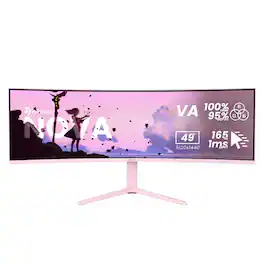 Arozzi - Nova 49“ Curved VA 165Hz Ultrawide Gaming Monitor - Pink