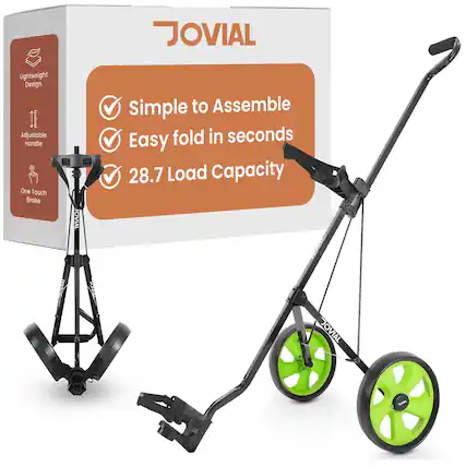 JOVIAL Lightweight Design Adjustable Handle One Touch Brake DSn OVIAL Rtga Simple to Assemble Easy fold in seconds 28.7 Load Capacity 1 WRGE JOVIAL