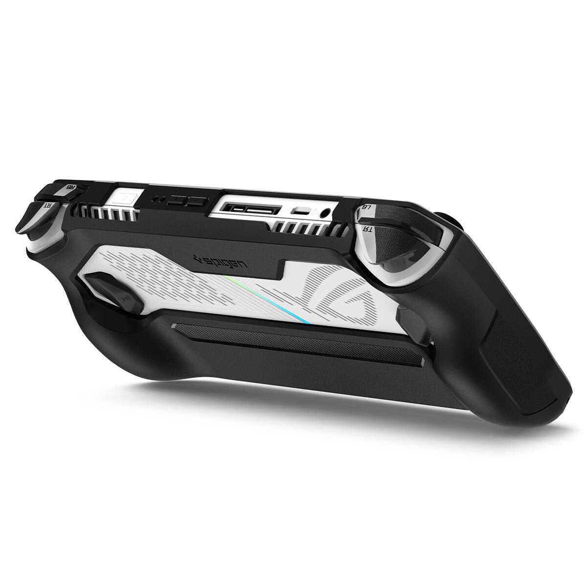 Back. Spigen - Spigen Rugged Armor Protective Case for ASUS ROG Ally (2023) RC71L - Black.
