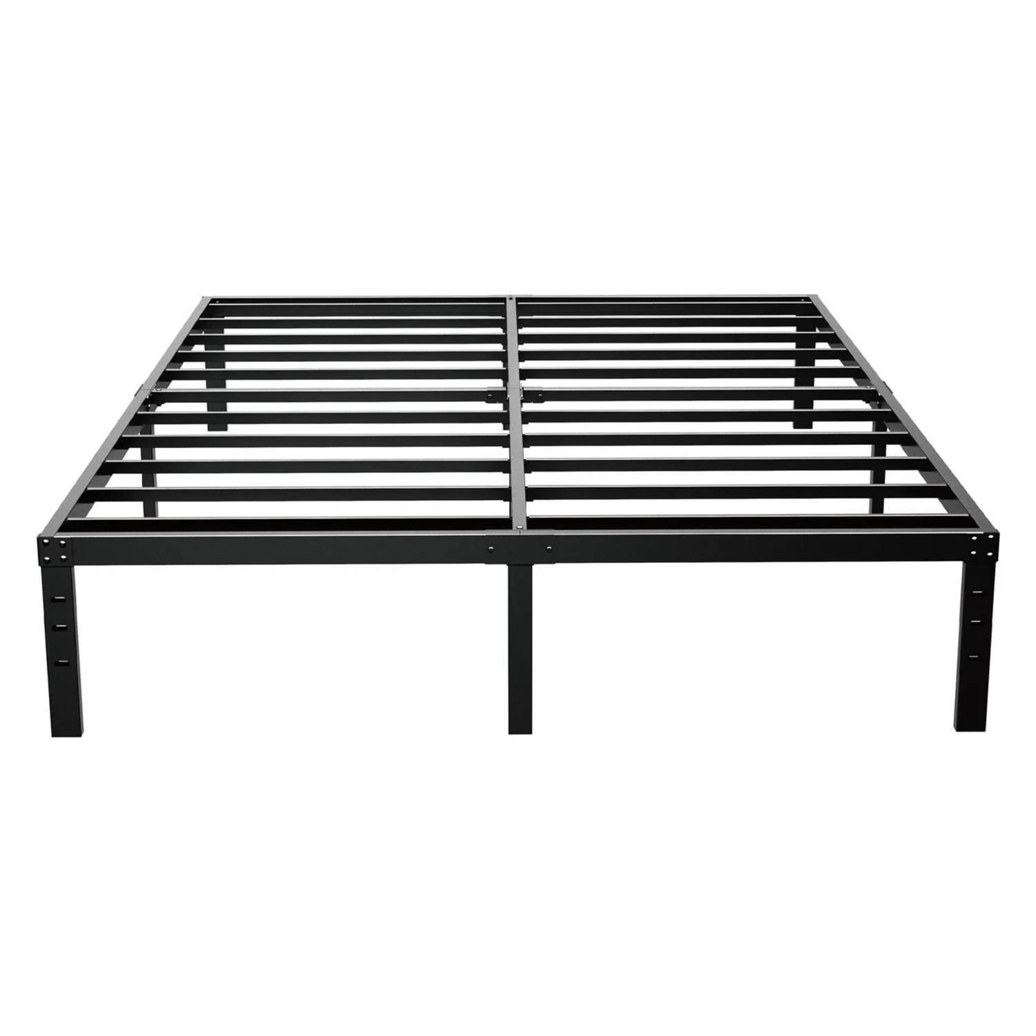 Front. Hivvago - Hivvago Queen 16-inch Heavy Duty Metal Bed Frame with 3,500 lbs Weight Capacity - Black.