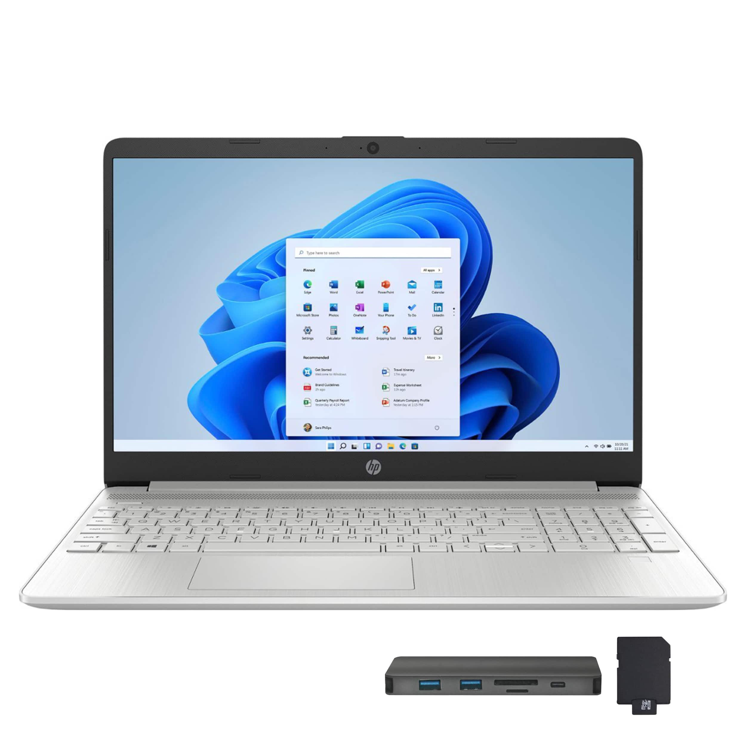 HP - 15.6" FHD IPS Touchscreen Laptop,Intel i7-1255U,32GB DDR4 RAM,2TB SSD+288GB Dock Set,Windows 11 - Silver