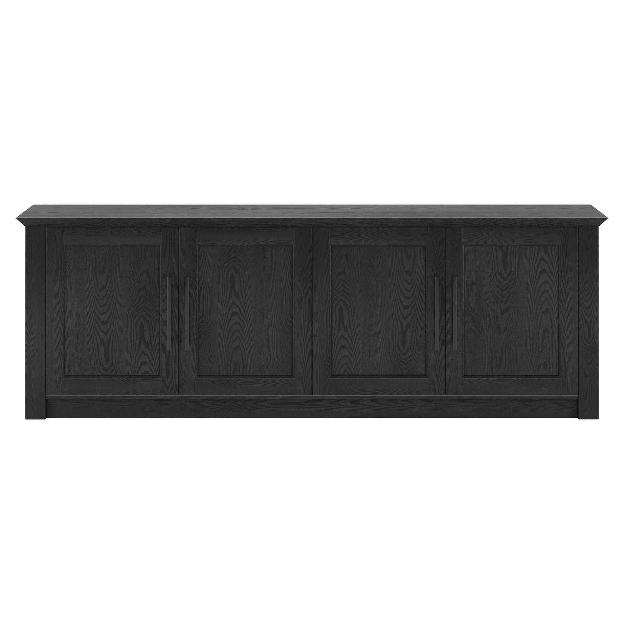 Angle. Hudson&Canal - Thornwell Rectangular TV Stand for TV's up to 78" in Black Grain - Black Grain.