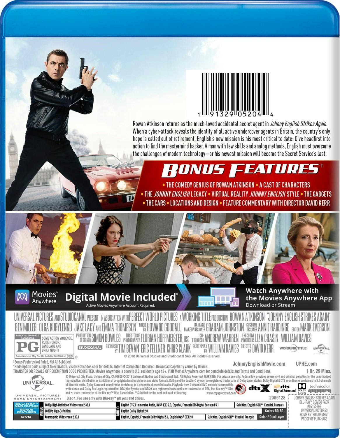 Back. Johnny English Strikes Again (Blu-ray + DVD) [Blu-ray].