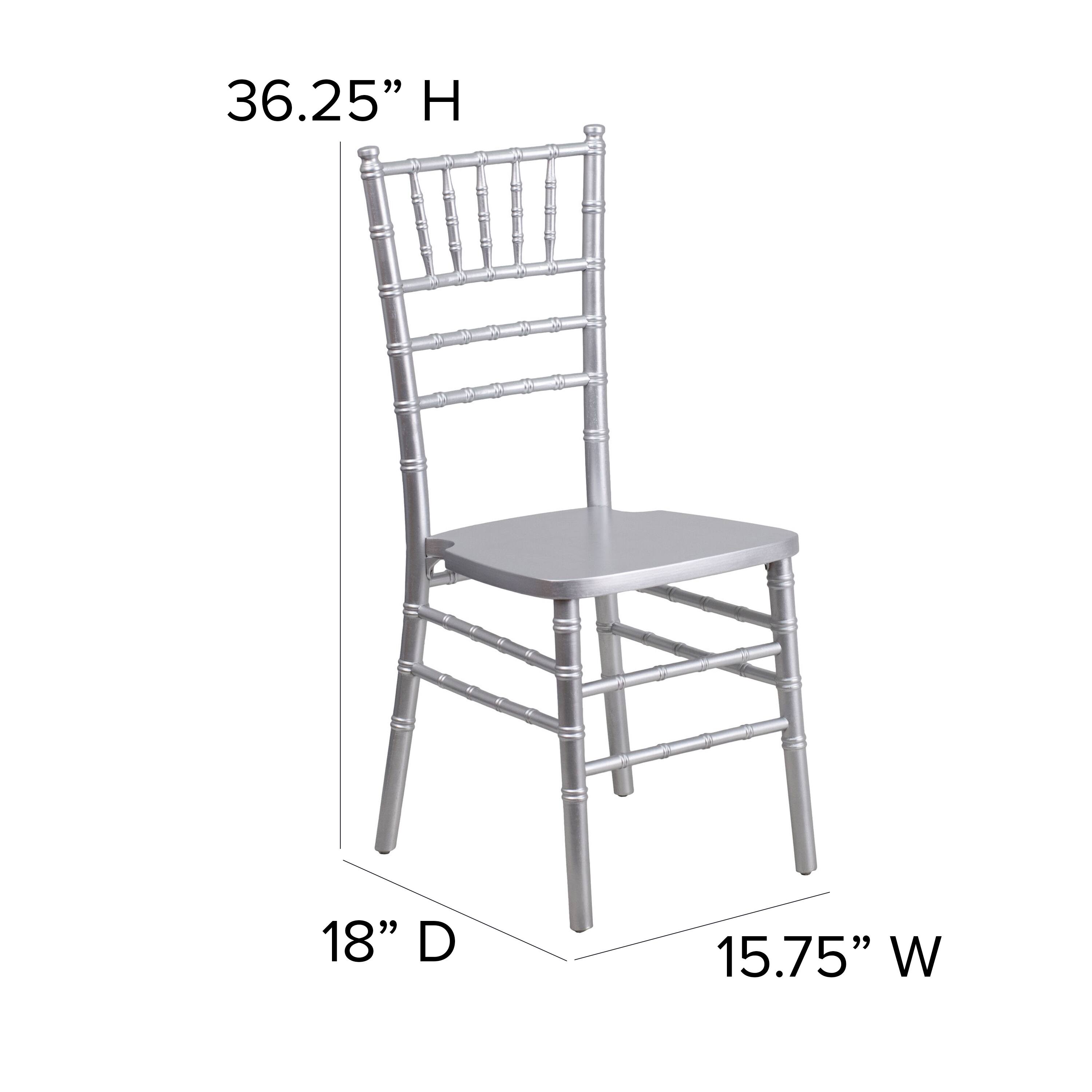 Alt View 16. Alamont Home - HERCULES Series Wood Chiavari Chair - Silver.