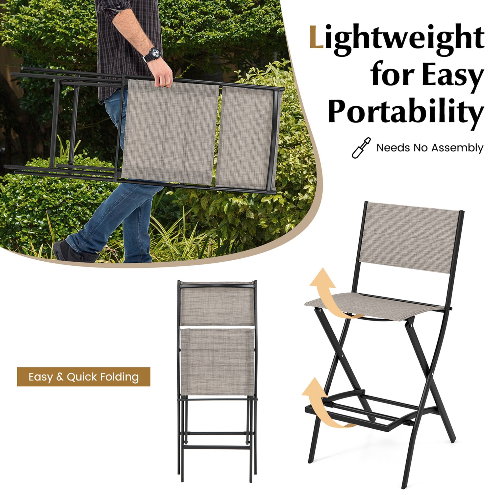 Lightweight for Easy Portability  
Needs No Assembly  

Easy & Quick Folding