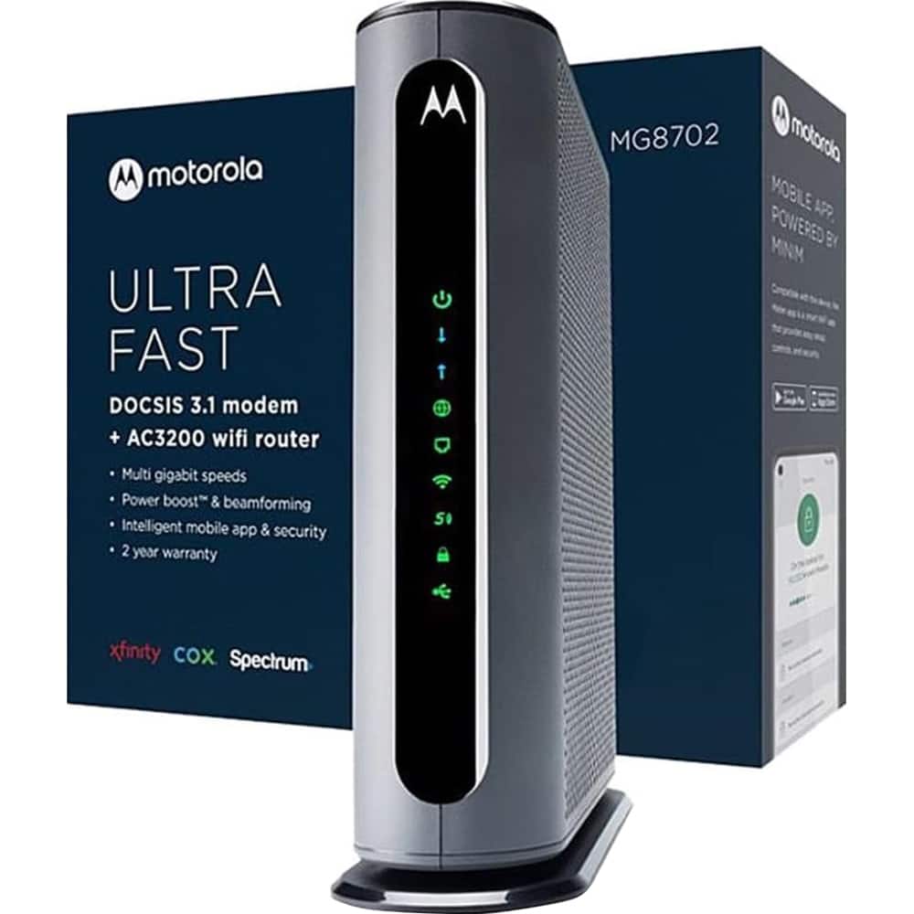 Motorola - MG8702 | DOCSIS 3.1 Cable Modem + Wi-Fi Router MG8702-10S