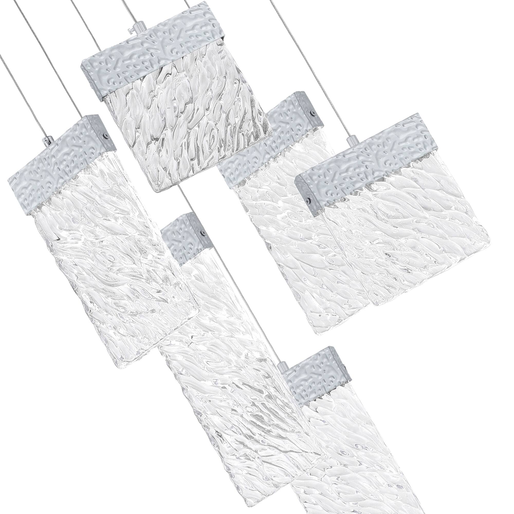 Left. CWI Lighting - Carolina LED Chandelier With Pewter Finish - Pewter.