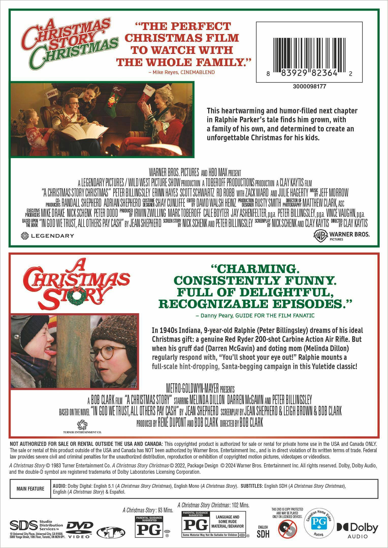 Back. A Christmas Story / A Christmas Story Christmas [DVD].