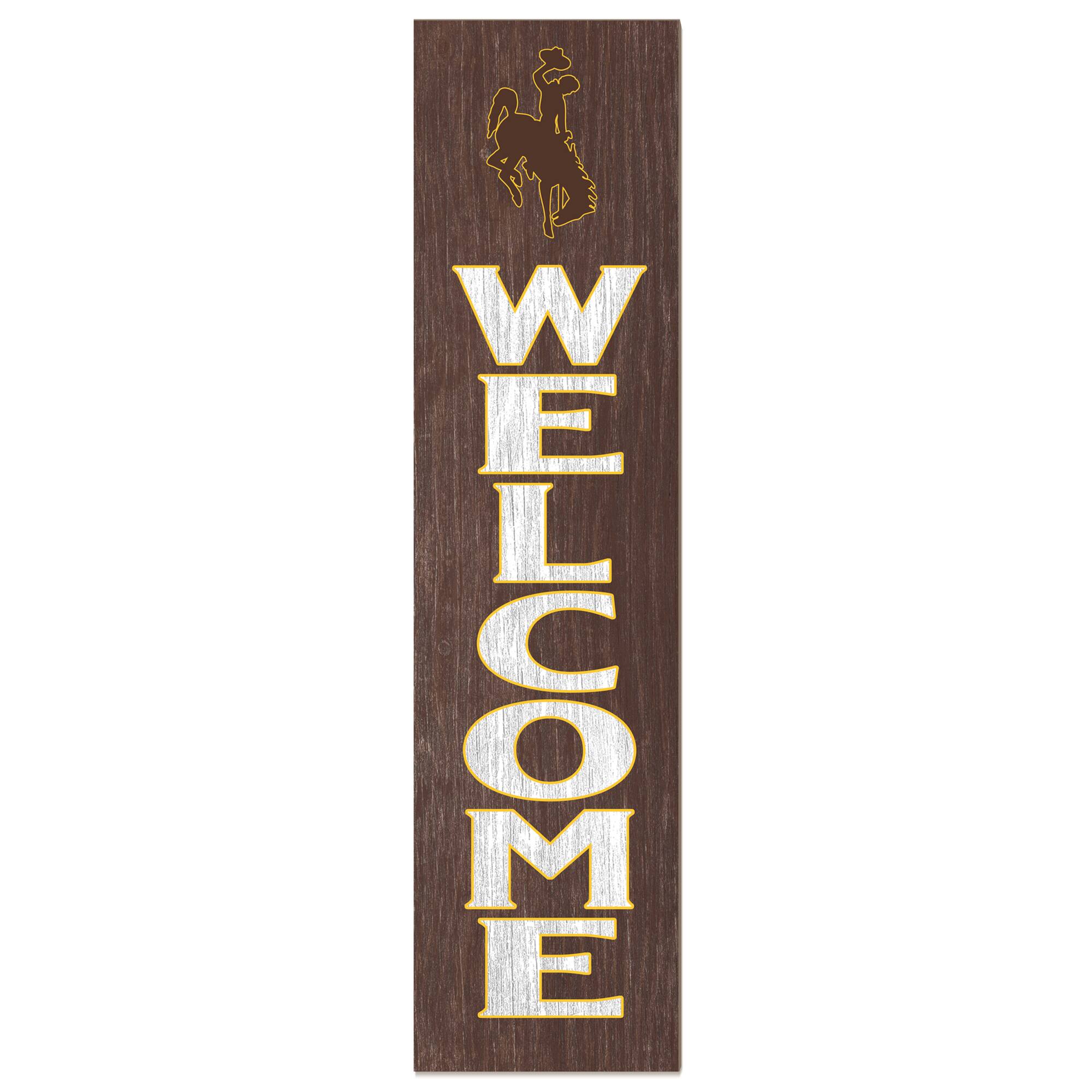Wyoming Cowboys 12'' x 48'' Welcome Leaner