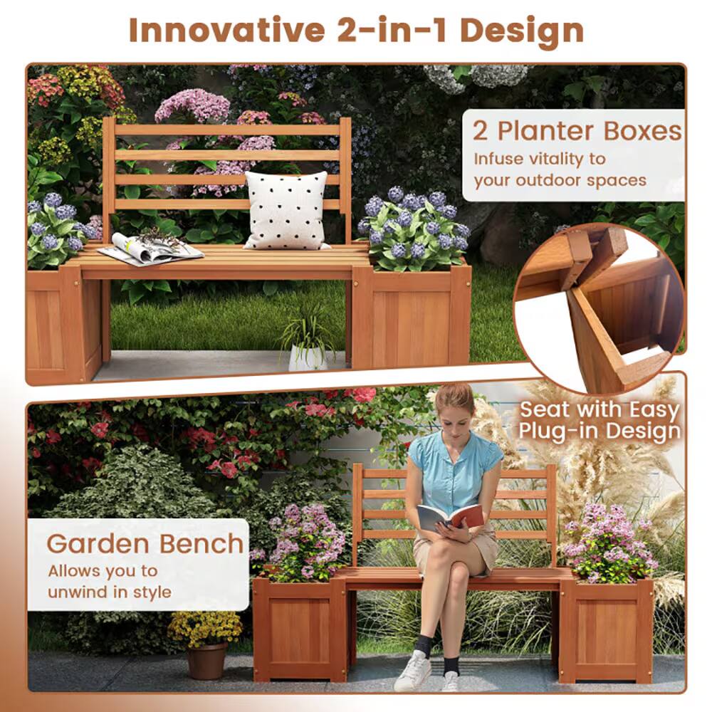 Innovative 2-in-1 Design

2 Planter Boxes
Infuse vitality to your outdoor spaces

Garden Bench
Allows you to unwind in style

Seat with Easy Plug-in Design