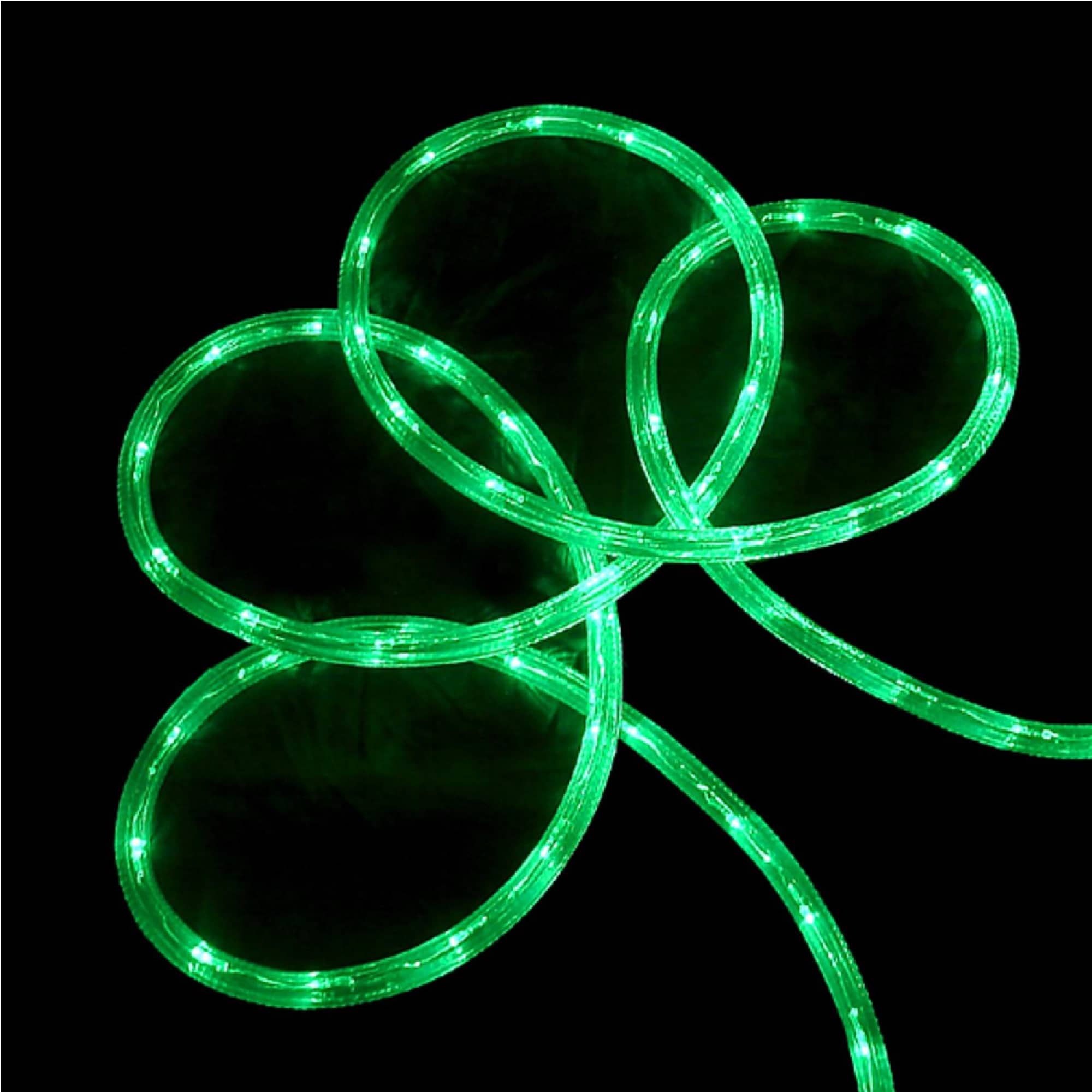 Sienna - Commercial Length Christmas Rope Lights - Tube - Clear Lights - 102' - Green