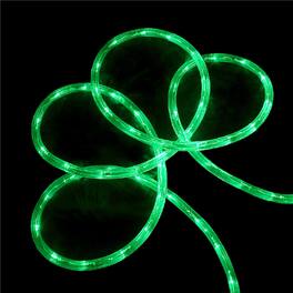 Sienna - Commercial Length Christmas Rope Lights - Tube - Clear Lights - 102' - Green
