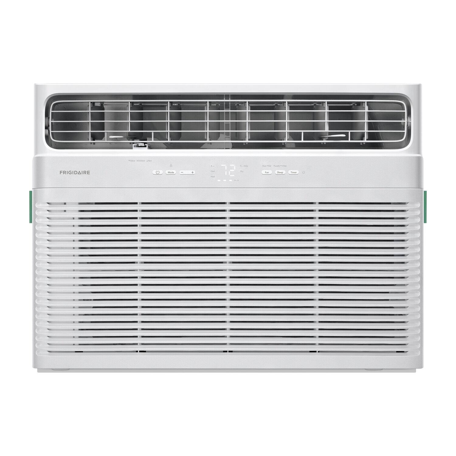 Front. Frigidaire - Frigidaire 115V 18,000 BTU 1,000 Sq. Ft. Smart Window Air Conditioner with 16,000 BTU Supplemental Heat Function - White.
