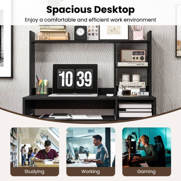 Spacious Desktop  
Enjoy a comfortable and efficient work environment  

Studying  
Working  
Gaming