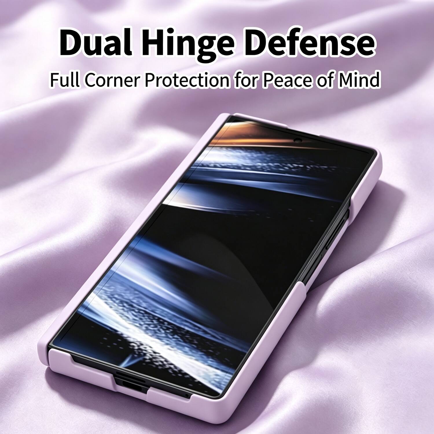 Dual Hinge Defense  
Full Corner Protection for Peace of Mind
