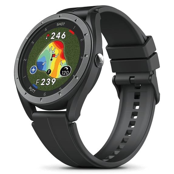 VoiceCaddie - Voice Caddie T11 LT GPS Golf Watch w/Green Undulation Slope Mode 40K+Preinstalled Courses 1.2" Color Touchscreen No Fees - Black - (2025)