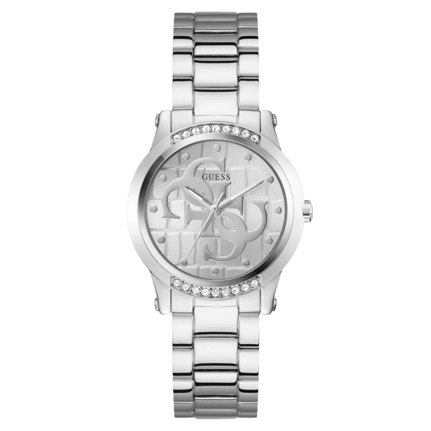 Front. Guess - Guess Women's Annette Silver Dial Watch - GW0861L1 - Silver.