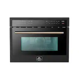 Forno Appliances - Oliena Espresso 1.6 cu. ft. Built-In Microwave and Convection Oven Combo with Sensor Cooking - Black