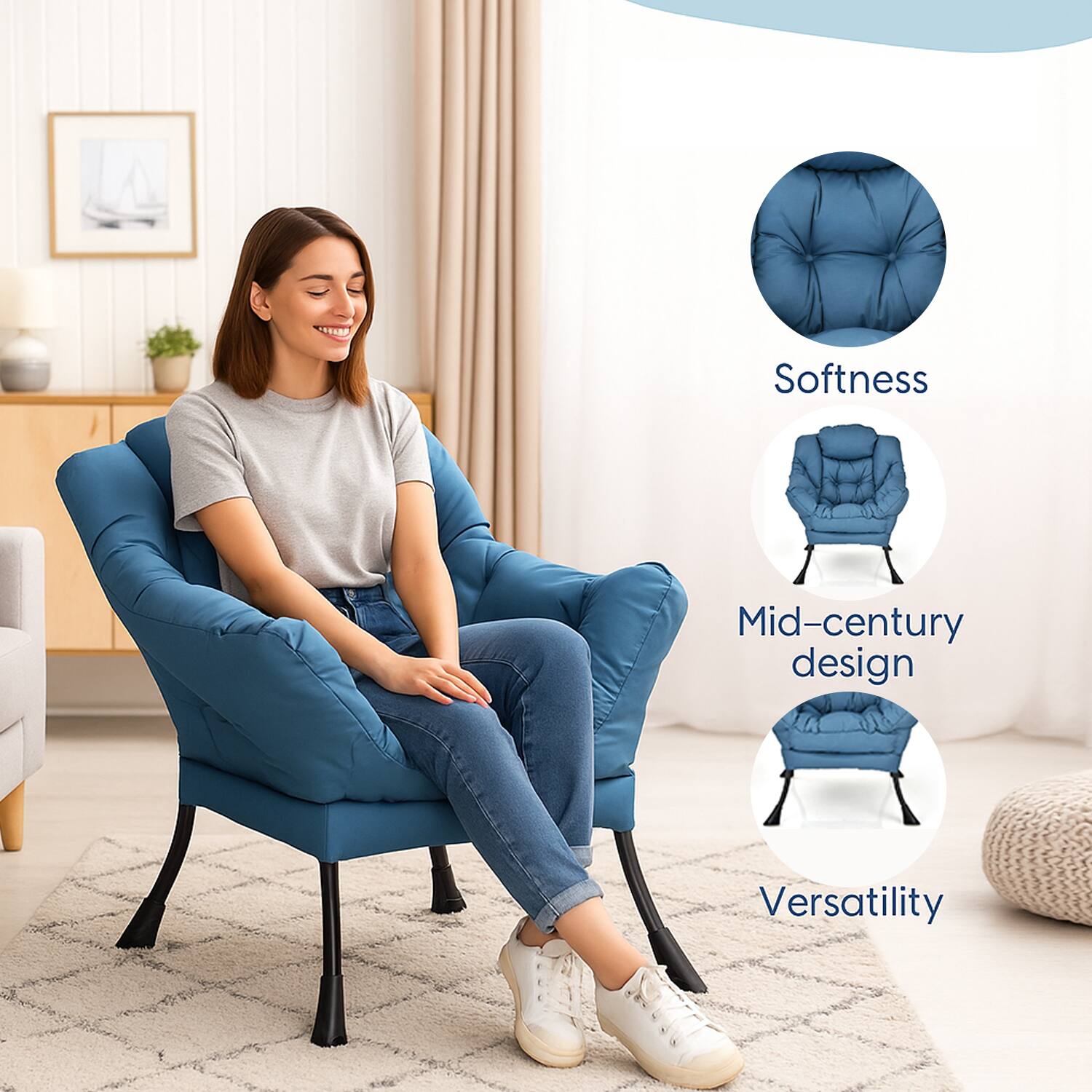 Softness  
Mid-century design  
Versatility