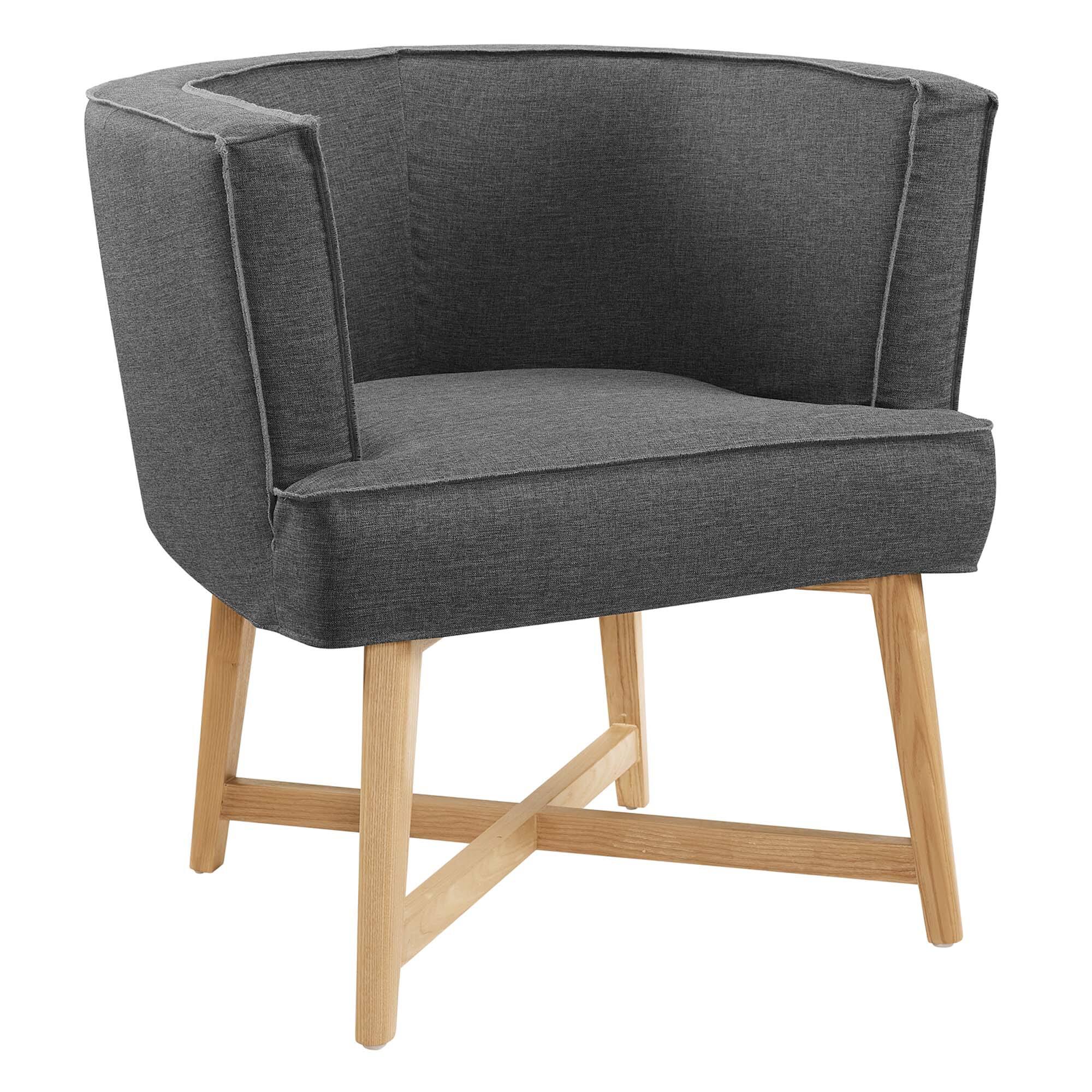 Angle. Modway - Anders Upholstered Fabric Accent Chair by Modway - Gray.