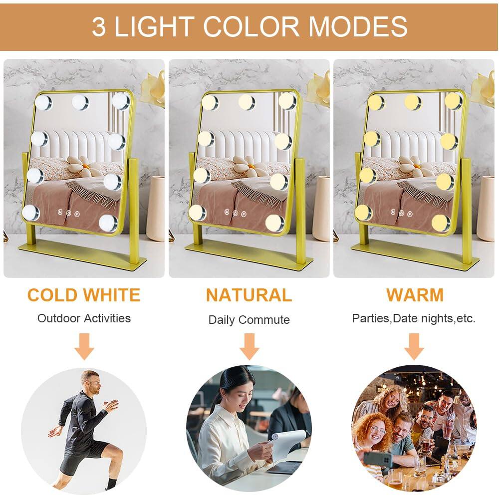 3 LIGHT COLOR MODES

COLD WHITE  
Outdoor Activities

NATURAL  
Daily Commute

WARM  
Parties, Date nights, etc.