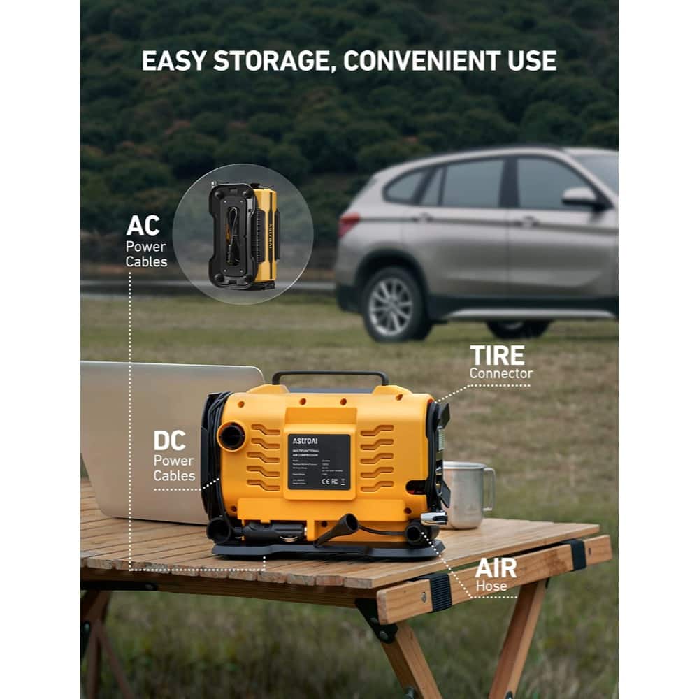 EASY STORAGE, CONVENIENT USE
AC Power Cables
DC Power Cables
TIRE Connector
AIR Hose