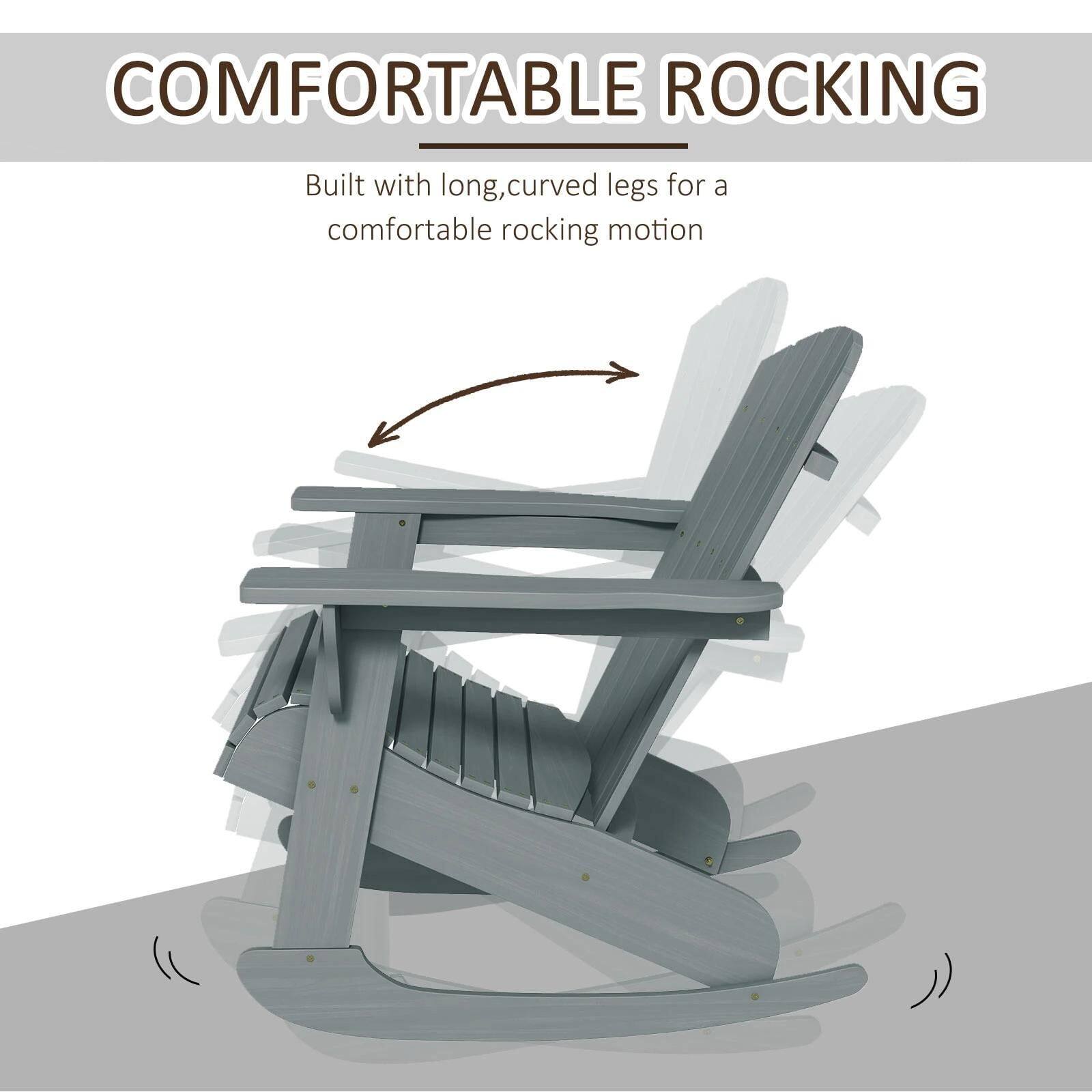 COMFORTABLE ROCKING  
Built with long, curved legs for a comfortable rocking motion