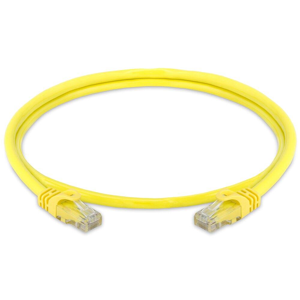 Angle. Cmple.com - Cmple - 10 Pack Cat6 Ethernet Cable 3 ft Cat 6 Network Cables, RJ45 Connector 10Gbps, LAN Patch Cord Internet - Yellow - Yellow.