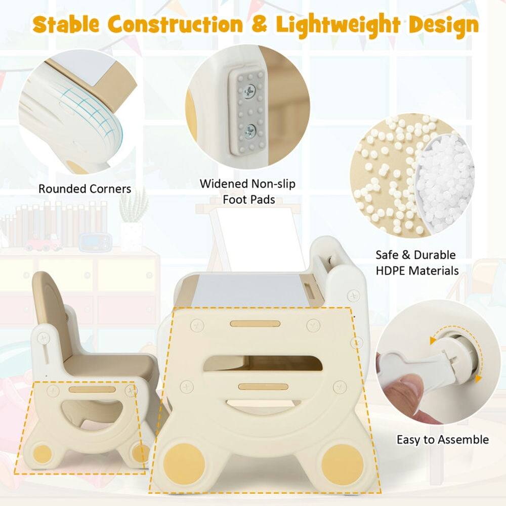 Stable Construction & Lightweight Design  
Rounded Corners  
Widened Non-slip Foot Pads  
Safe & Durable HDPE Materials  
Easy to Assemble