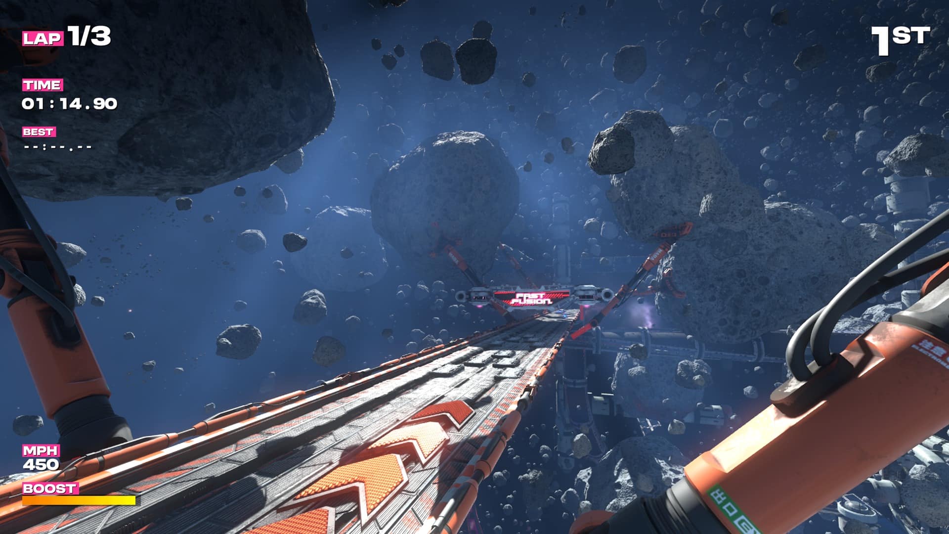 Lap 1/3 1st Place Time 01:14.90 01:14.90 Best Lap Time 450 Boost Fast Gear Push 2R