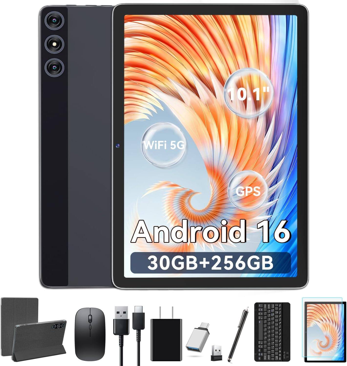 10.1"  
WiFi 5G  
GPS  
Android 16  
30GB+256GB