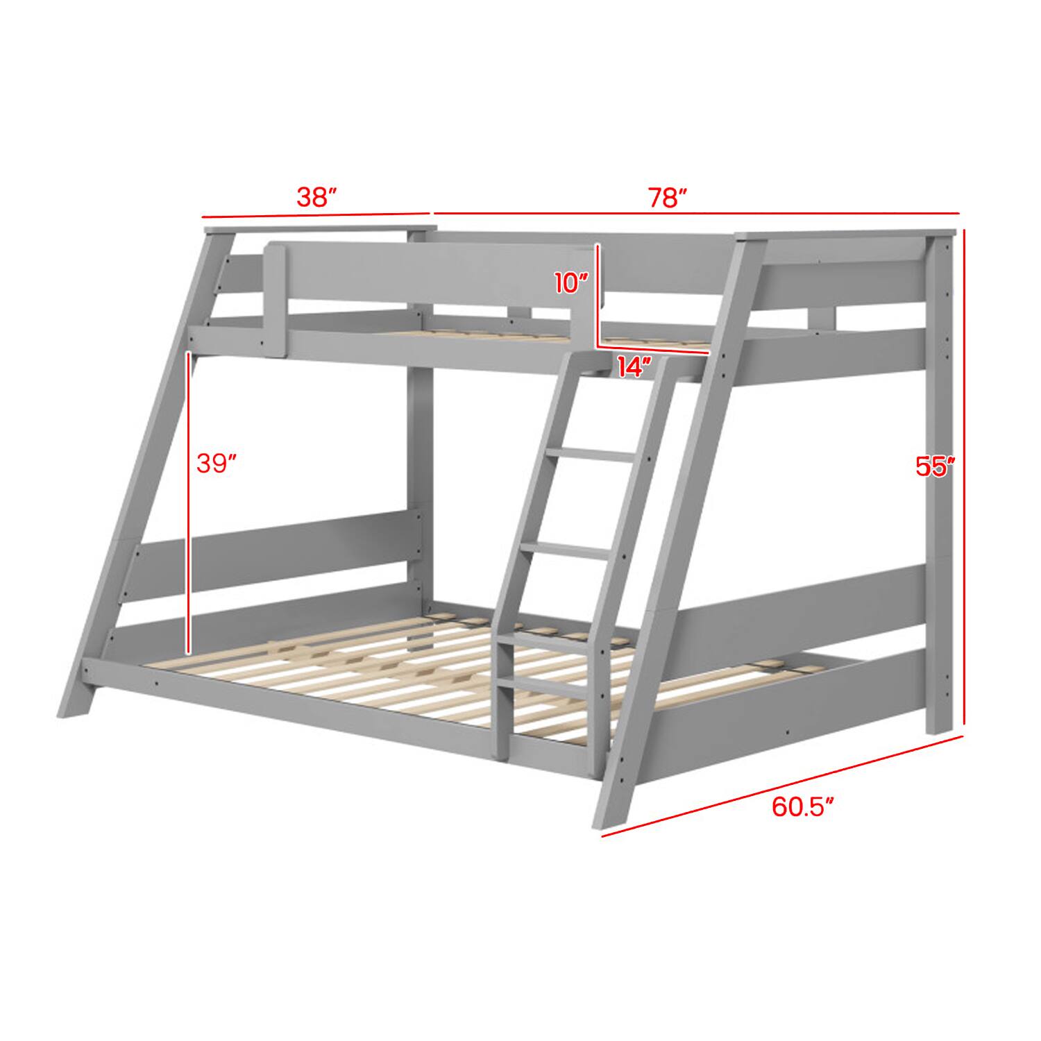 38" 78" 10" 14" 39" 55" 60.5"