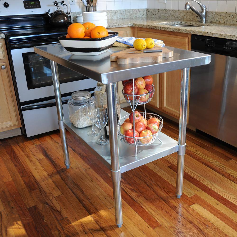 Back. Sportsman Pro-Series - Stainless Steel Work Table 24 x 36 Inches - Silver.