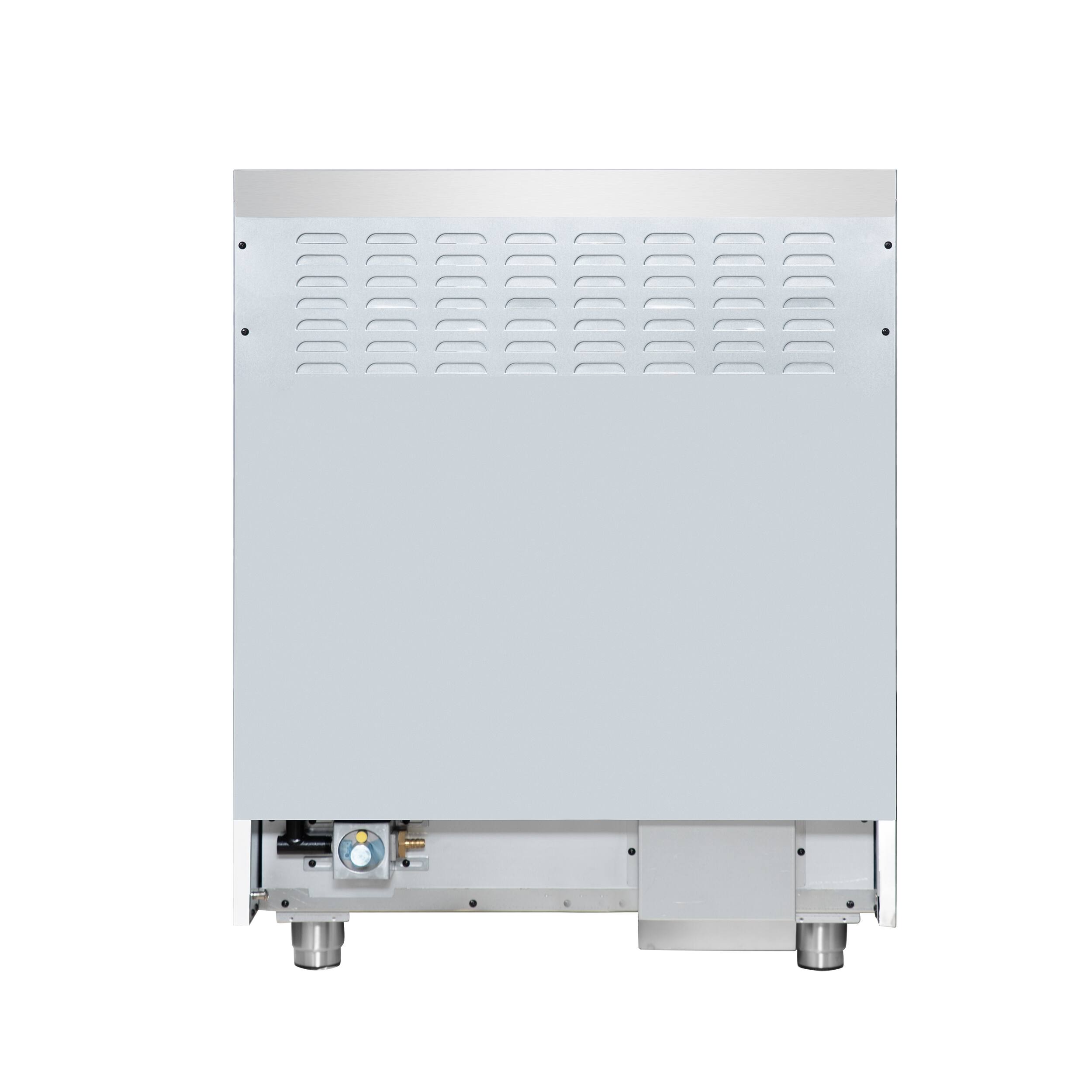 Back. Forno Appliances - Massimo 4.32 Cu. Ft. Freestanding Dual Fuel True Convection Range with Air Fryer Basket - Black.