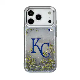 Keyscaper - MLB - Kansas City Royals Linen Logo iPhone Glitter Case - 15 Pro - Multicolor