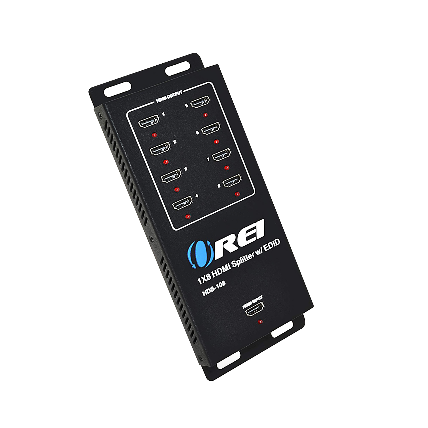 OUTPUT - 2 3 7 8 REI Splitter w/ EDID HDMI 1X8 HDS-108 INPUT -