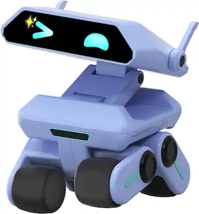 Front. YONBO - Smart AI Robot Powered by ChatGPT,Home Companion for Kids & Adults,Voice-Activated Personal Tutor,Free Subscription,Blue - Blue.