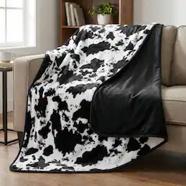 Lavish Home - Waterproof Blanket for Bed, Couch, or Car 60” x 80” Reversible Queen Size Throw Blanket Washable Pet Throws - Black