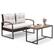 Alt View 6. Costway - 2 PCS Patio PE Wicker Furniture Set Loveseat with Acacia Wood Coffee Table Outdoor - Off White,Mix Brown.